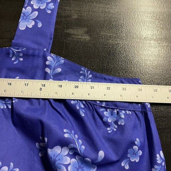 Dreams Co Dress Women's Plus 2X Hawaiian Mumu Nightgown Blue Floral Aloha Summer - Picture 10 of 11